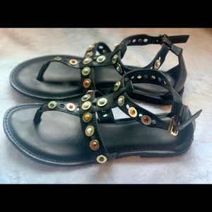 Zigi Soho Funky black studded Sandals